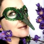Green Humming Bird Mask, L..